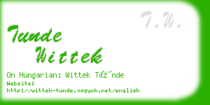tunde wittek business card